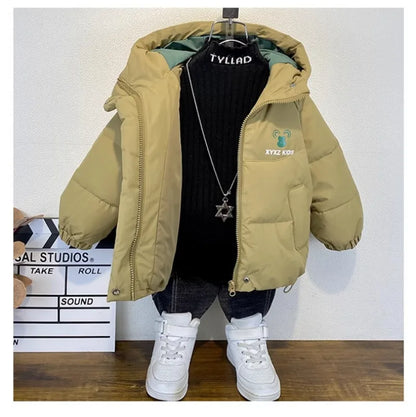 Jaqueta Infantil Acolchoada ZOETOPKID 2026 Nova Jaqueta de Inverno Casual para Crianças