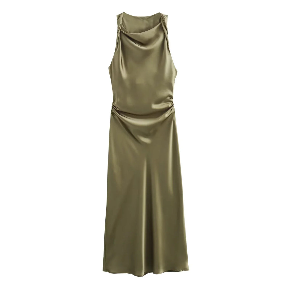 Vestidos Longos de Cetim para Mulheres 2026, Vestido Midi Slip de Verão, Vestido Sexy para Festa Noturna, Vestidos Elegantes Sem Mangas