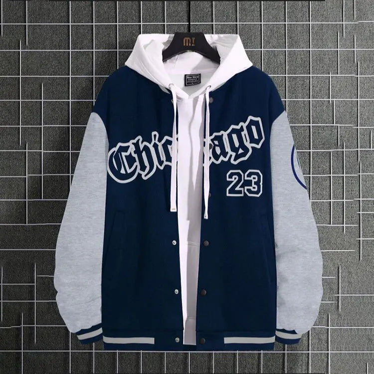 Primavera e outono masculino temporadas marca de moda casaco de beisebol americano solto jaquetas casuais para homem