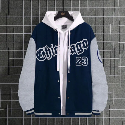 Primavera e outono masculino temporadas marca de moda casaco de beisebol americano solto jaquetas casuais para homem