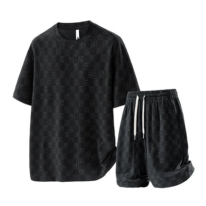 Plus size 8xl conjuntos de treino masculino verão moda casual secagem rápida camisetas shorts ternos masculino oversize 7xl 6xl roupas esportivas