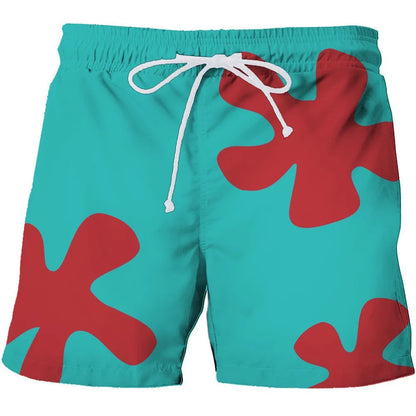 Calção de Banho Havaiano de Secagem Rápida Masculina, Shorts Esportivos para Férias, Estampado 3D Coqueiro, Solto, Moda Verão, 6XL