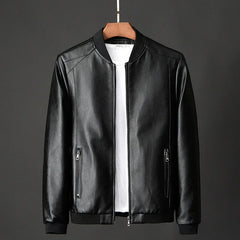 2024 outono novo preto moto biker casacos de couro do plutônio dos homens gola jaquetas de couro casual ajuste estilo punk jaquetas para homem 8xl