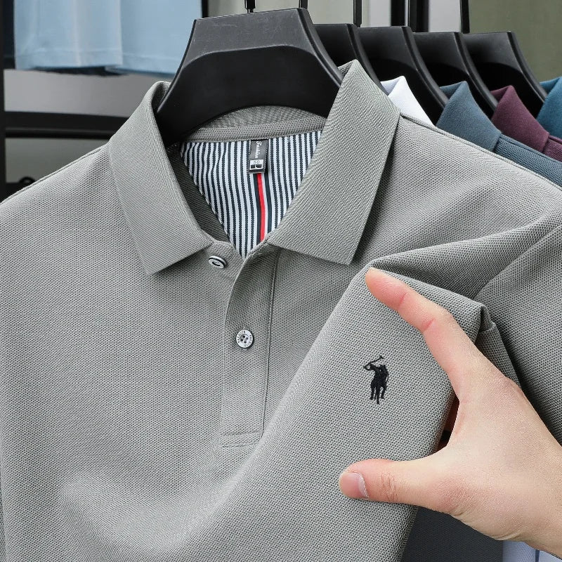 Camiseta Polo de Luxo para Outono e Inverno da Marca Paul, Bordada, Confortável e de Alta Qualidade para Homens, Vendas Quentes