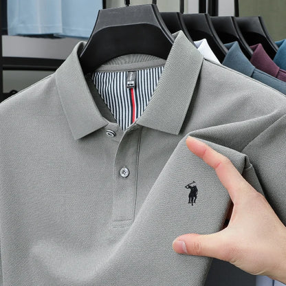 Camiseta Polo de Luxo para Outono e Inverno da Marca Paul, Bordada, Confortável e de Alta Qualidade para Homens, Vendas Quentes
