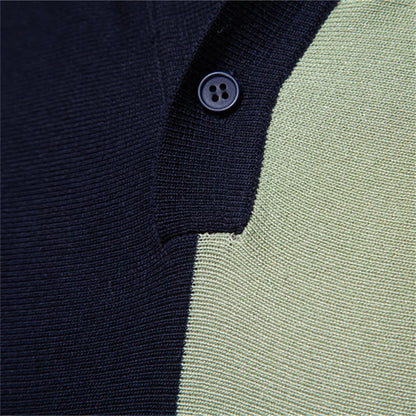 Camisa polo de malha listrada masculina da marca AIOPESON para tecido respirável de alta qualidade elegante casual camisas polo masculinas ﻿