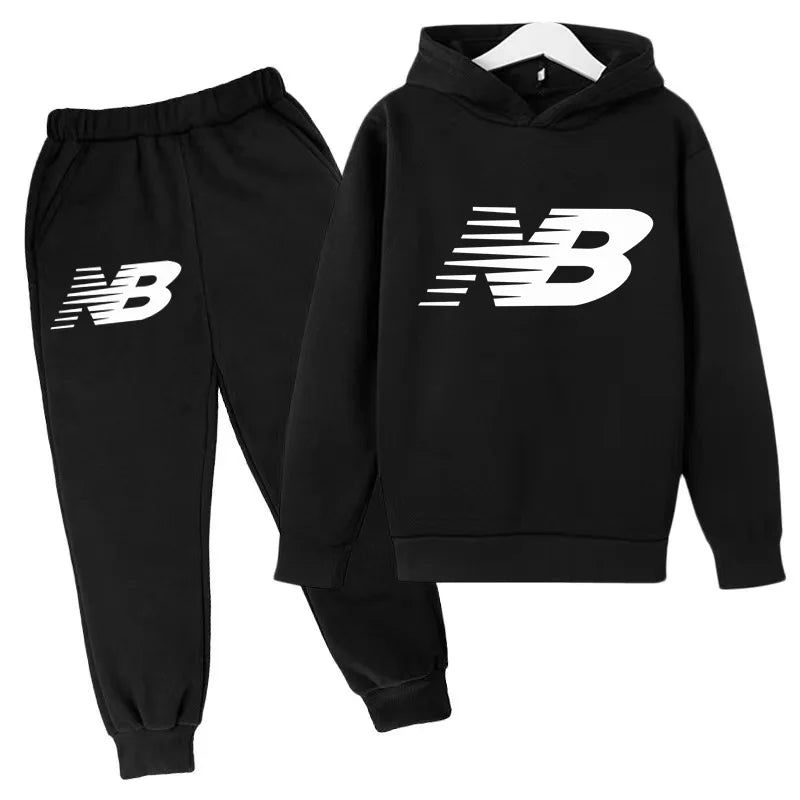 Última Coleção 2026 de Roupas Esportivas Infantis - Conjunto de Camiseta e Calça Comprida Confortável e Solto, Ideal para Meninos e Meninas de 3 a 13 Anos
