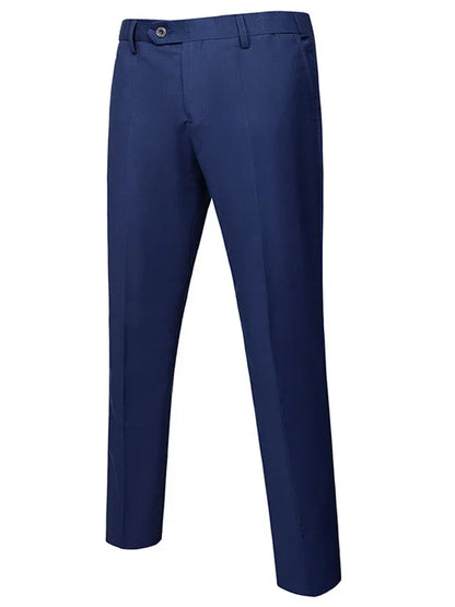 Calças de Terno Masculino M-6XL, Moda Boutique, Cor Sólida, Formal, para Negócios, Noivo, Casamento, Casual