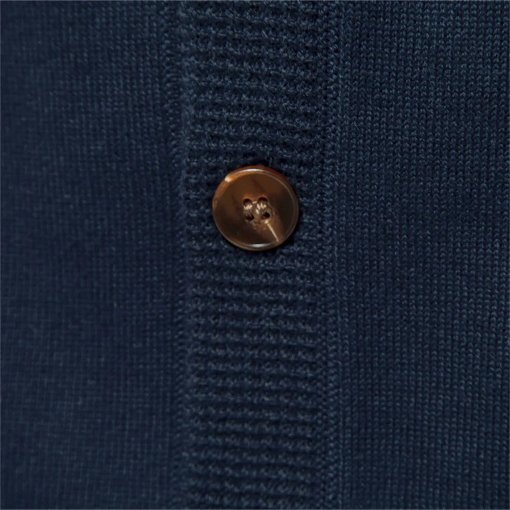 Aiopeson 2024 novo outono algodão cardigan camisola masculina casual único breasted cor sólida de alta qualidade camisola de algodão masculino