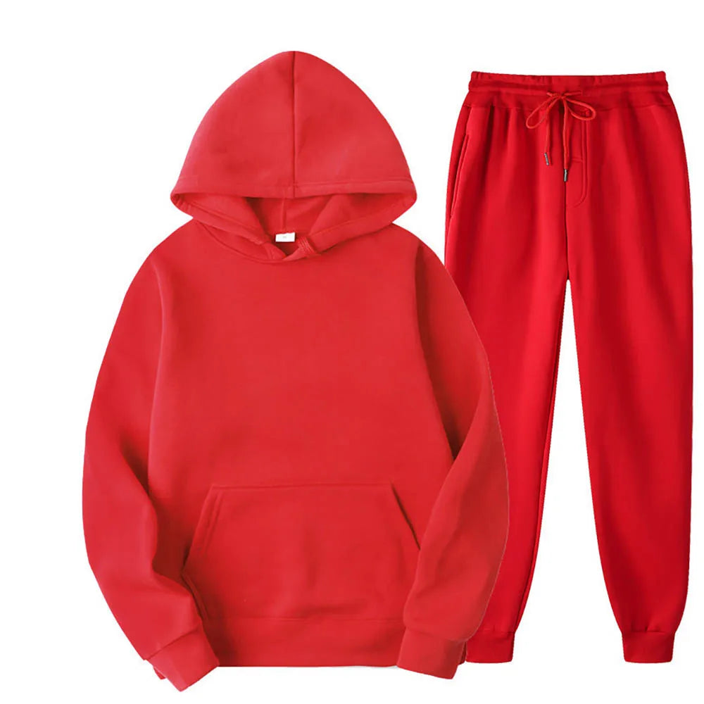 Agasalho masculino com capuz e calças jogger de alta qualidade masculino diário casual esportes moletom com capuz jogging terno