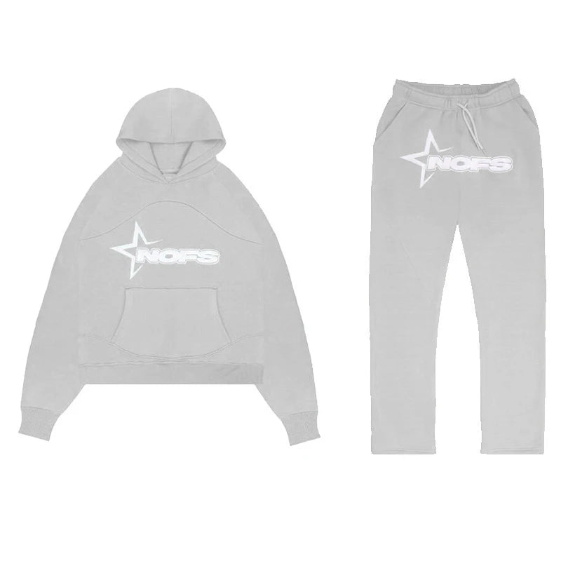 Moletom masculino Y2K Harajuku Hip Hop com estampa gráfica de letras, estilo folgado, modelo punk rock gótico 2024, com blusas, calças e streetwear.