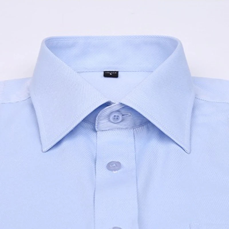 Social formal francês manguito manga longa camisa masculina festa de casamento escritório trabalho masculino vestido camisa cor sólida camisas brancas negócios 6xl