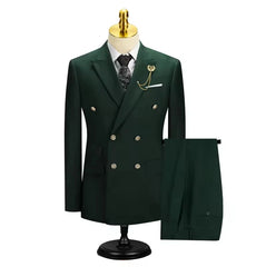 2025 ternos para homens novo estilo (blazer + calças) duplo breasted banquete de casamento/hosting/festa 2 peças blazer calças vestido