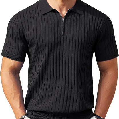 Camisa polo masculina casual de manga curta, luxo, moda verão, respirável, cor sólida, camisa de malha, camiseta masculina