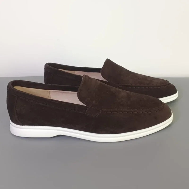 Male Classic Brand Suede Leather Loafers Men Casual Shoes Luxury Mens Breathable Slip on Driving Shoes Moccasins