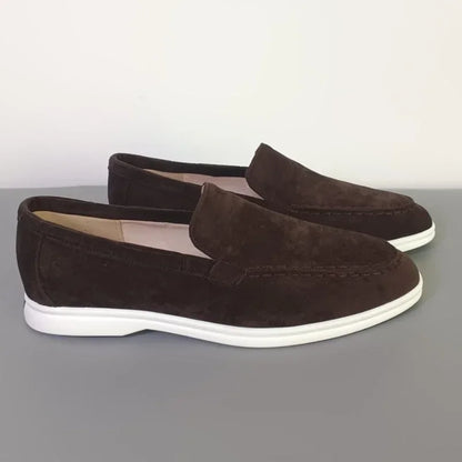 Male Classic Brand Suede Leather Loafers Men Casual Shoes Luxury Mens Breathable Slip on Driving Shoes Moccasins
