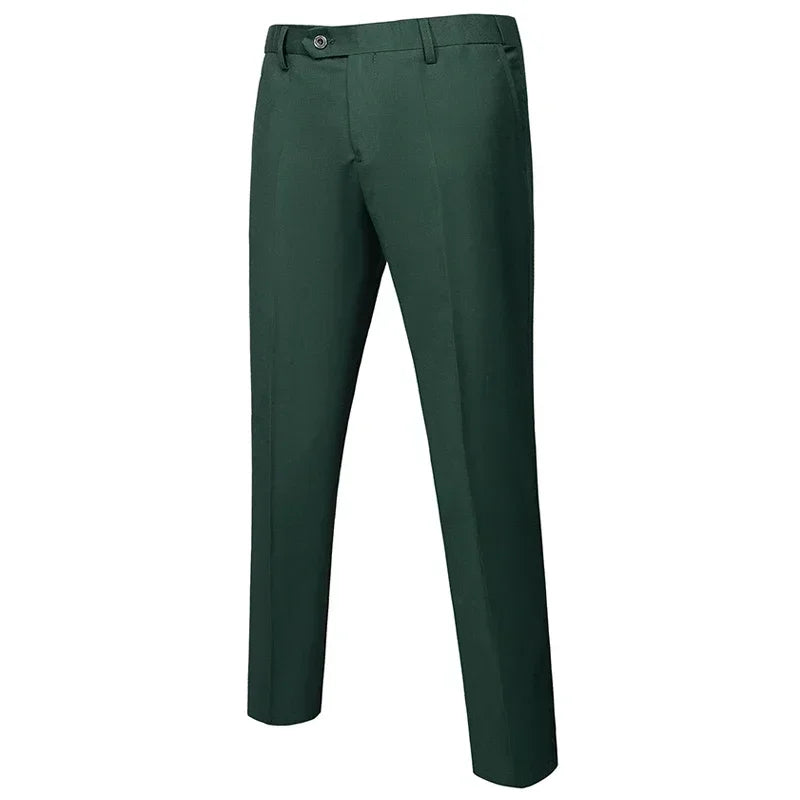 Calças de Terno Masculino M-6XL, Moda Boutique, Cor Sólida, Formal, para Negócios, Noivo, Casamento, Casual