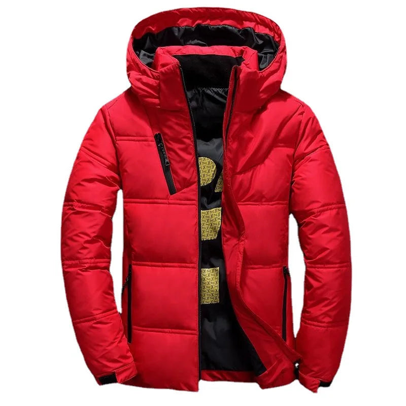 Jaqueta de Plumas Ultra-Leve com Capuz para Homens - Casaco Quente Masculino - Moda Masculina