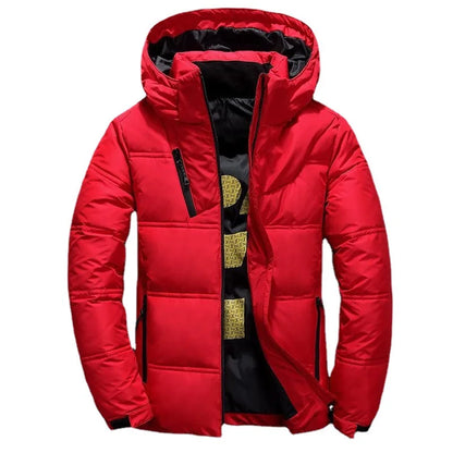 Jaqueta de Plumas Ultra-Leve com Capuz para Homens - Casaco Quente Masculino - Moda Masculina