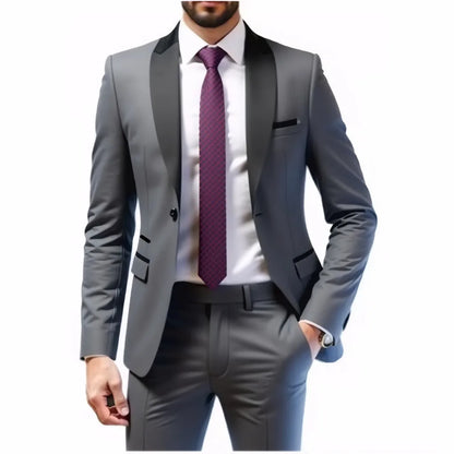 Terno de Casamento para Homens de Meia-Idade, Blazer Formal para Festa, Traje Sob Medida