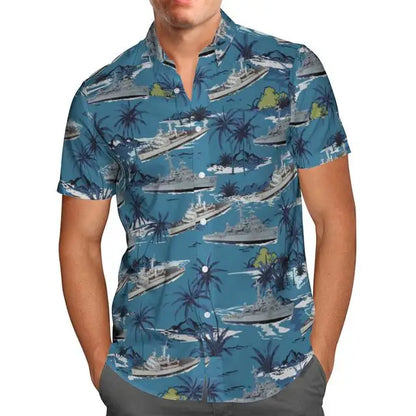 Oversized Streetwear 3D Anime Green Short Sleeve Hawaiian Shirt Men's Beach Summer 5XL Social Homme-863