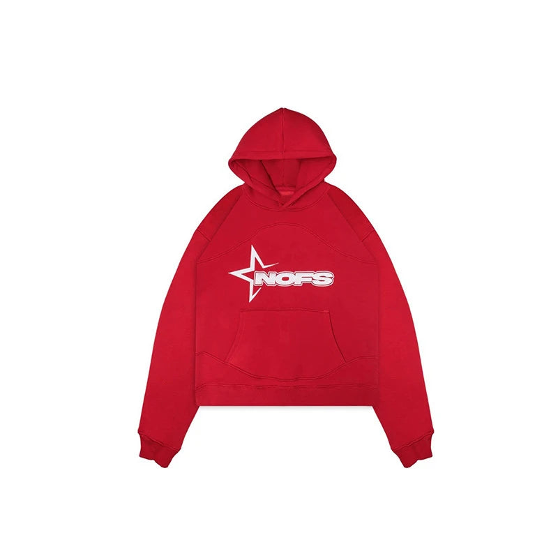 Moletom masculino Y2K Harajuku Hip Hop com estampa gráfica de letras, estilo folgado, modelo punk rock gótico 2024, com blusas, calças e streetwear.