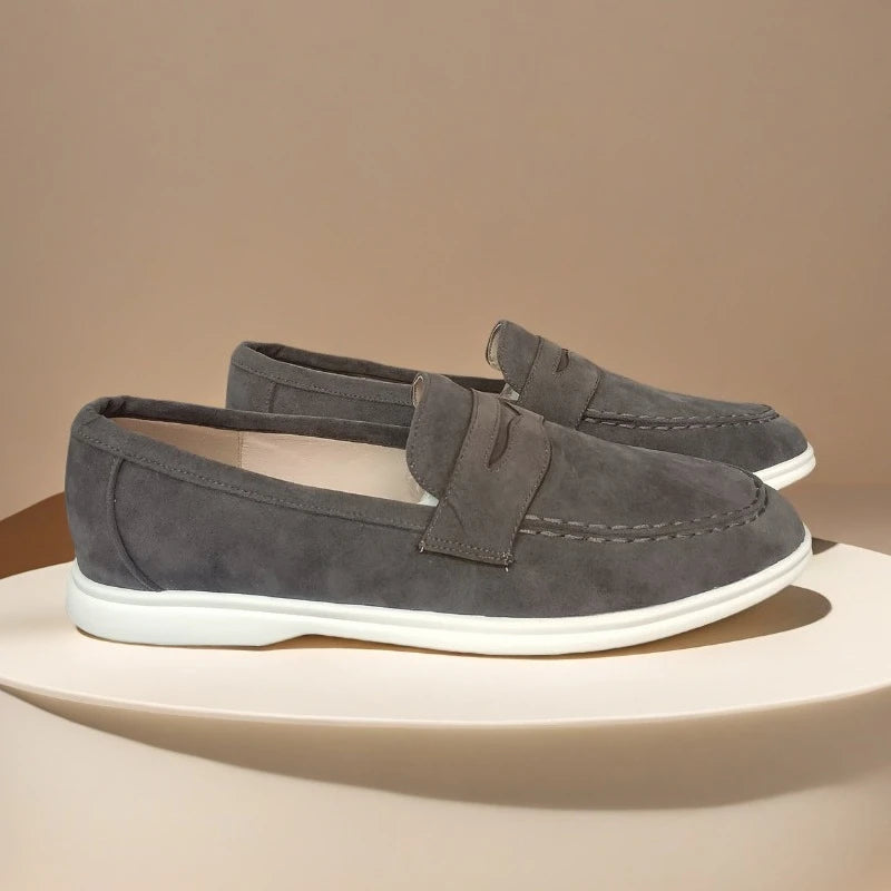 Verão masculino marca camurça mocassins de couro dos homens sapatos casuais de luxo respirável deslizamento em sapatos de condução mocassins