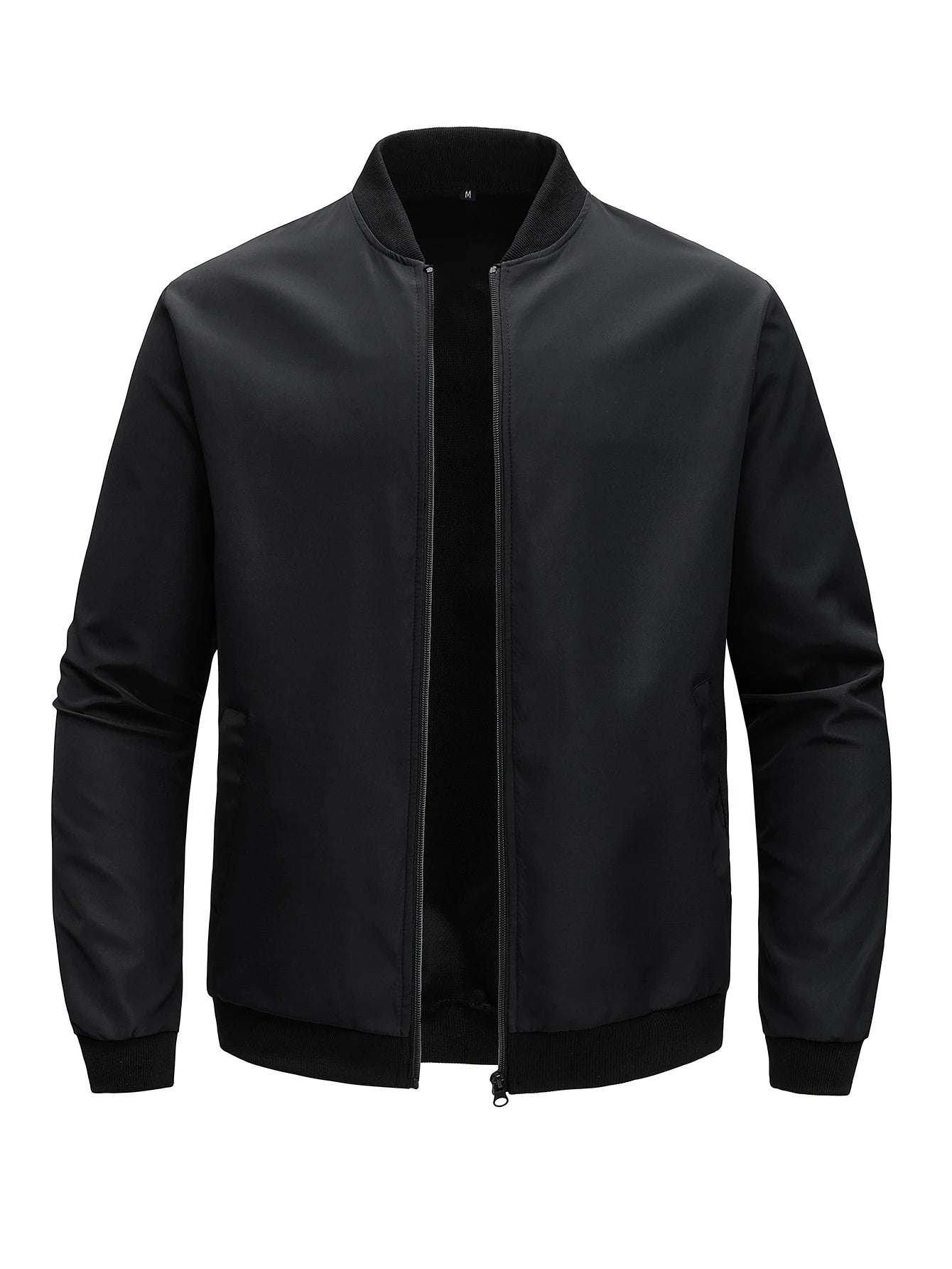Jaqueta Bomber Slim Casual de Moda Sólida para Homens, Nova Chegada, Jaquetas de Baseball Masculinas