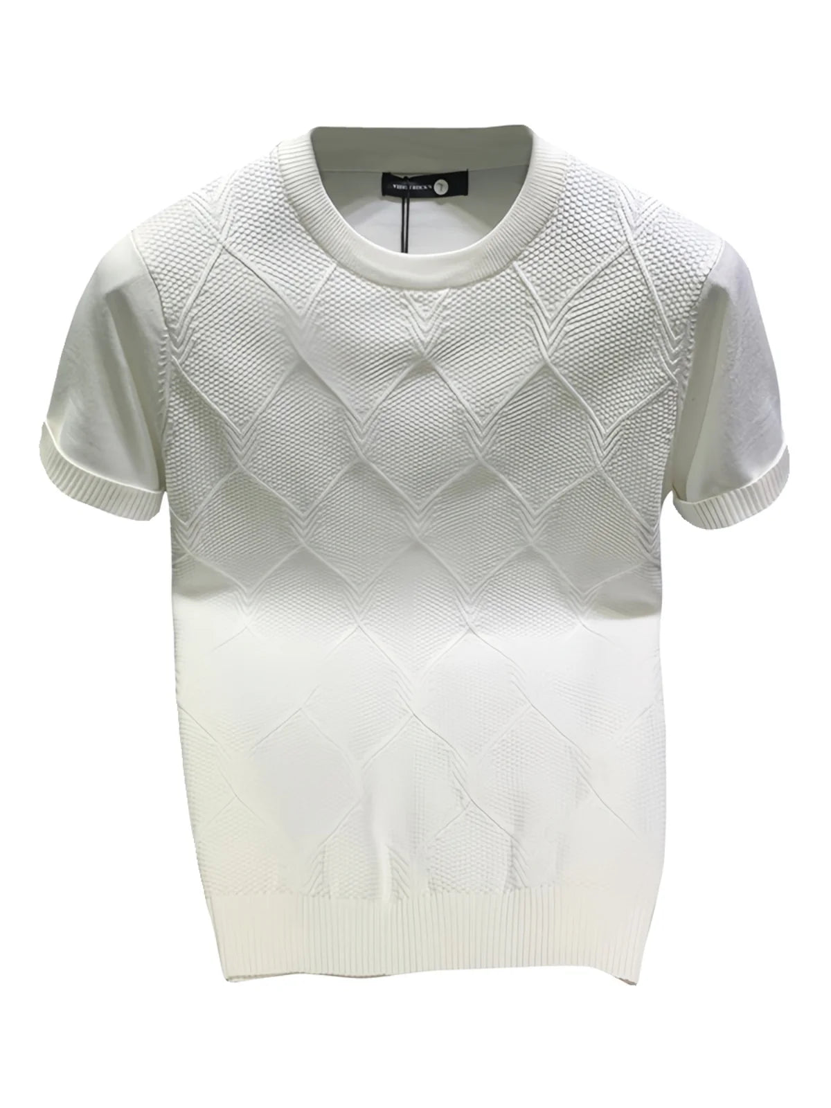 T-shirt de malha versátil, monocromática, manga curta, tops de negócios, roupas coreanas, tendência da moda, A96, novo verão, 2024
