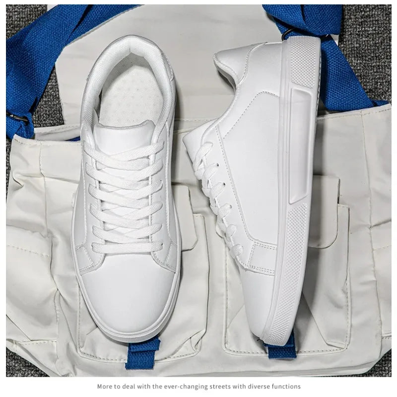 Men Vulcanized Shoes Couple Women PU Leather Men Shoes Sneakers Trend Casual Shoes Leisure Male Sneakers Footwear