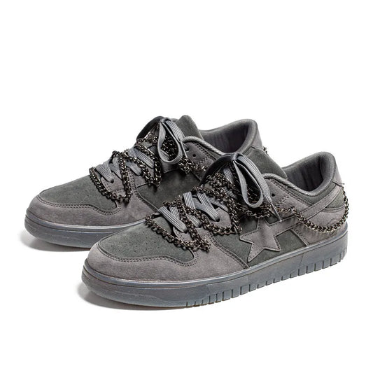 Women Shoes for Men Tennis Retro Star Y2K Punk Skateboard Shoes Fashion Male Sneakers Couple Outdoor Gym Casual Sports Shoes