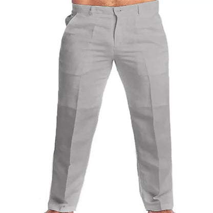 2023 masculino suporte bolso casual calças de linho sólido branco cinza plus size 3xl masculino elegante moda moletom masculino streetwear