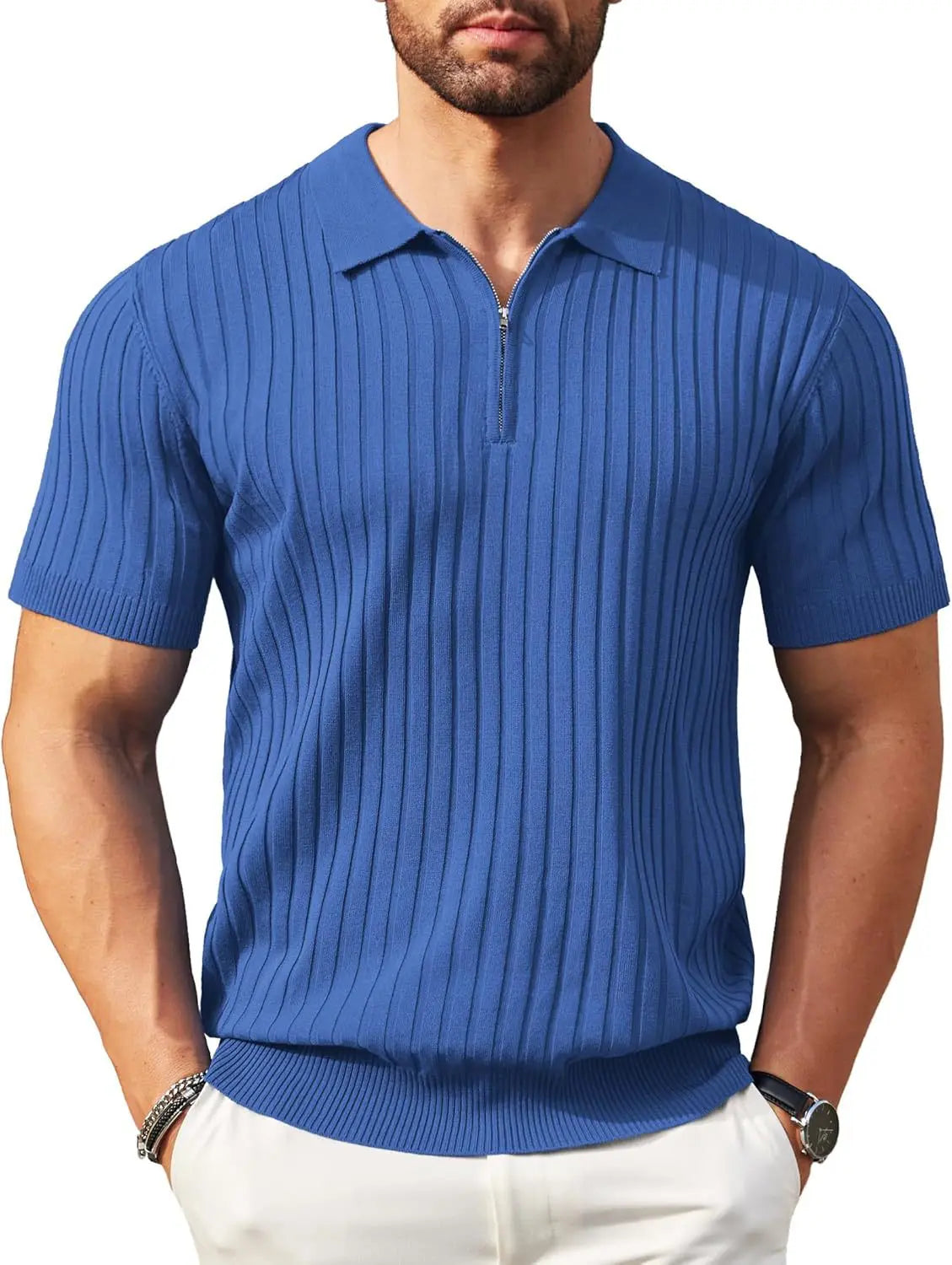Camisa polo masculina casual de manga curta, luxo, moda verão, respirável, cor sólida, camisa de malha, camiseta masculina