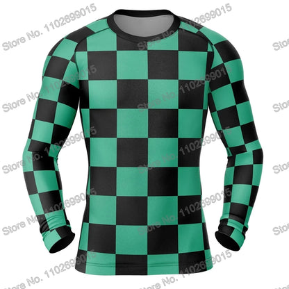 Matador de demônios Surfando Natação Mergulhando Camiseta Espartilho Manga comprida Guarda Erupção Trajes de banho Homens Proteção UV Roupas de surf Praia Tops de Fato Flutuante