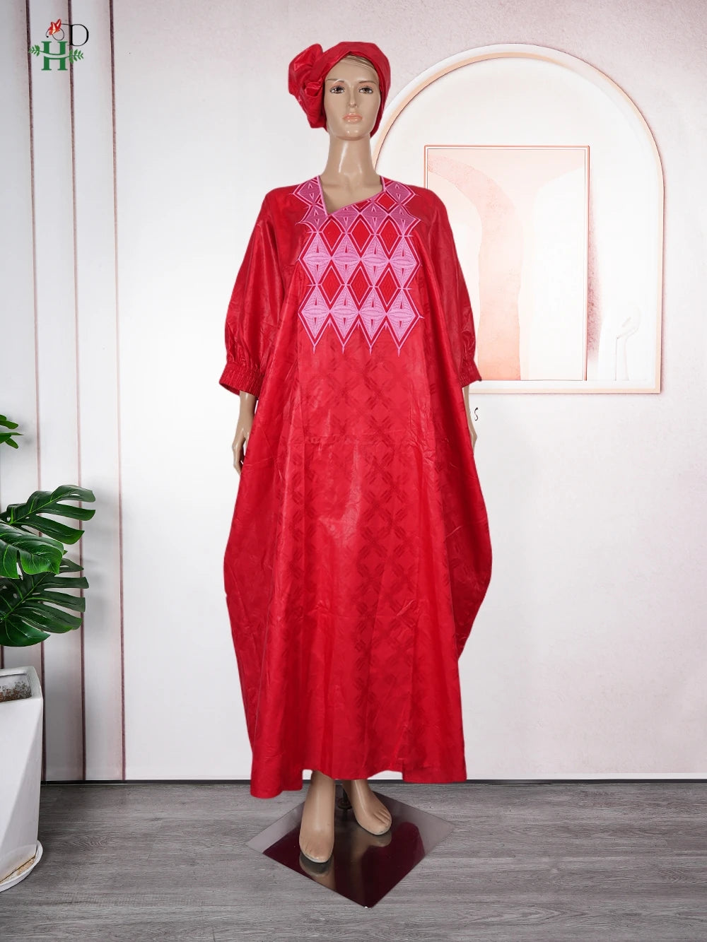 Roupas Africanas H&D para Homens, Conjuntos Tradicionais Agbada 3 Peças, Bordado Bazin Riche, Trajes de Casamento para Casais, Trajes Femininos Boubo