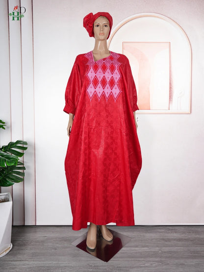 Roupas Africanas H&D para Homens, Conjuntos Tradicionais Agbada 3 Peças, Bordado Bazin Riche, Trajes de Casamento para Casais, Trajes Femininos Boubo