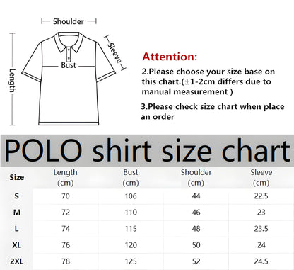 The new men's short-sleeved POLO shirt for summer 2025 is casual fashionable soft and breathable with 3D pattern printing