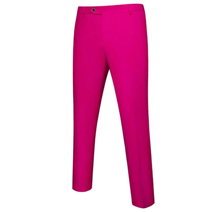 Calças de Terno Masculino M-6XL, Moda Boutique, Cor Sólida, Formal, para Negócios, Noivo, Casamento, Casual
