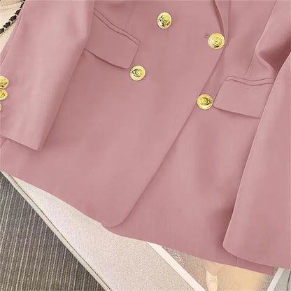 Outono conjunto de duas peças para as mulheres casual chique e elegante topos casacos outfit blazers calças define terno feminino roupas