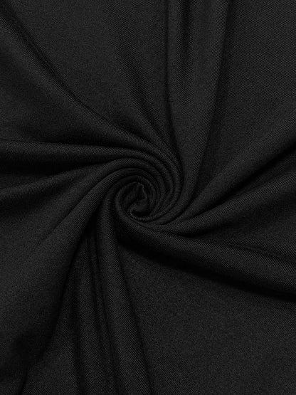 Vestido longo feminino liso de manga comprida, modelo bodycon, elegante, básico, minimalista e casual, com decote redondo.