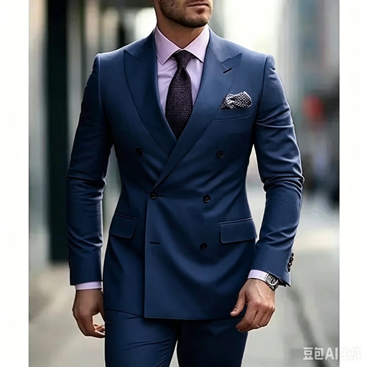 Ternos masculinos sólidos 2 peças plus size casamento diário negócios formal ternos masculinos sob medida silm fit duplo breasted 6 botões
