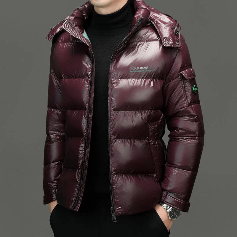 Jaqueta Masculina de Inverno 2026 Nova Chegada com Capuz, Jaquetas de Algodão Estilo Sill, Parkas Masculinas da Moda Grossas e Quentes, Casaco Masculino de Inverno Impermeável