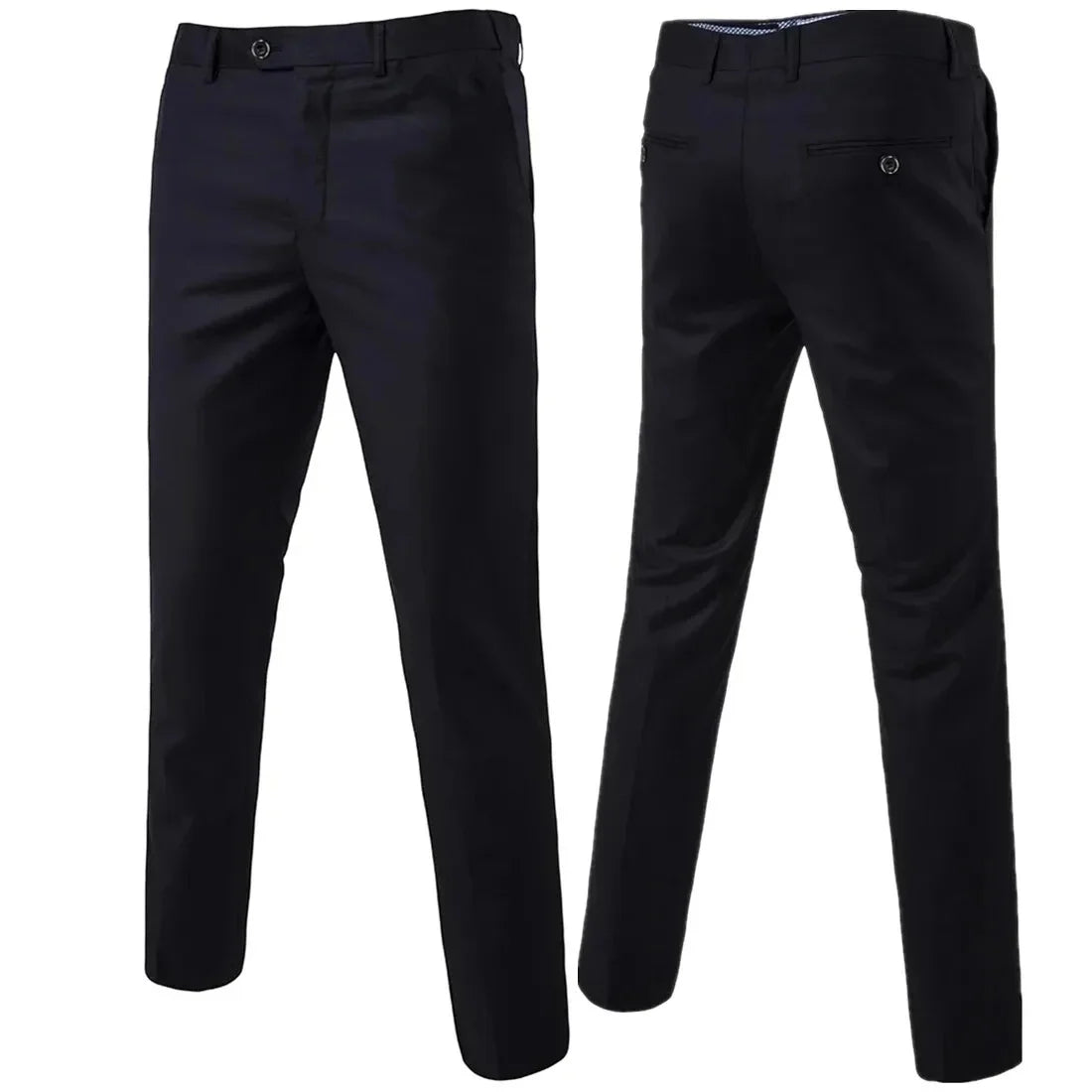 Casual negócios masculino elástico fino ajuste jovem estilo britânico calças compridas para homens moda versão coreana calças compridas