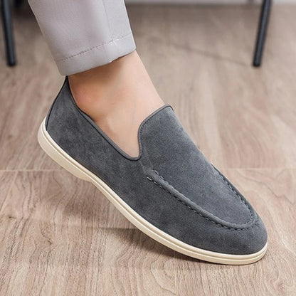 Spring  Autumn Male Sneakers for Lazy People Lightweight  Casual Men's Single Shoes Plus Size Men's Business Leather Shoes