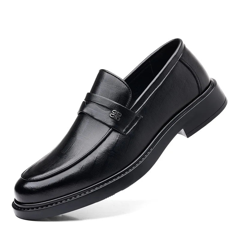 Italian Luxury Brand Loafers Men's Yellow and White Color Leather Shoes Slip-on Fashion Thick Sole Casual Shoes Wedding Moccasin