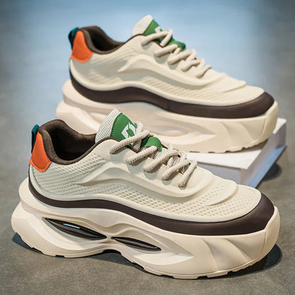 Summer New Men's height-increase Anti-Slip Daddy Shoes for Youth Sneakers Casual Running Shoes thick soled male Sport footwear