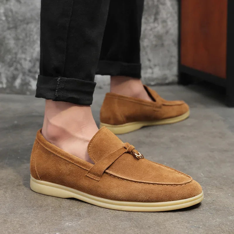 Promoção de Outono da Estação: Mocassins Masculinos de Estilo Britânico com Borlas, de Alta Qualidade, Slip-On, com Pelo Sintético, Confortáveis, com Sola de Borracha Aprimorada