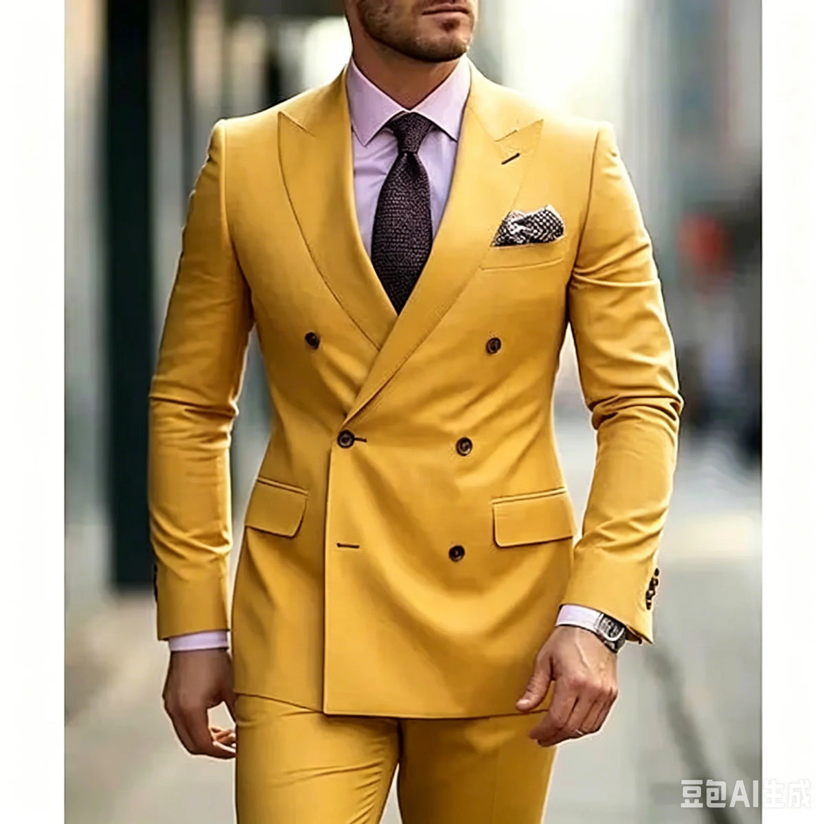 Ternos masculinos sólidos 2 peças plus size casamento diário negócios formal ternos masculinos sob medida silm fit duplo breasted 6 botões