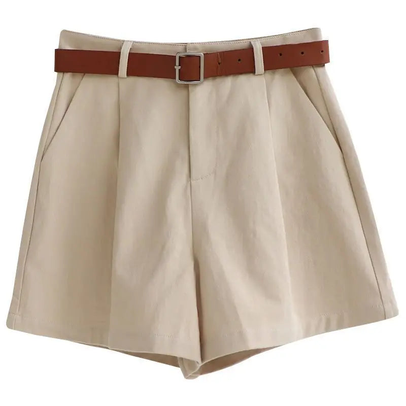 Calções de perna larga feminino cintura alta sólido all-match streetwear casual carga solto ajuste aconchegante chique popular simples básico verão mujer