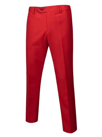 Calças de Terno Masculino M-6XL, Moda Boutique, Cor Sólida, Formal, para Negócios, Noivo, Casamento, Casual